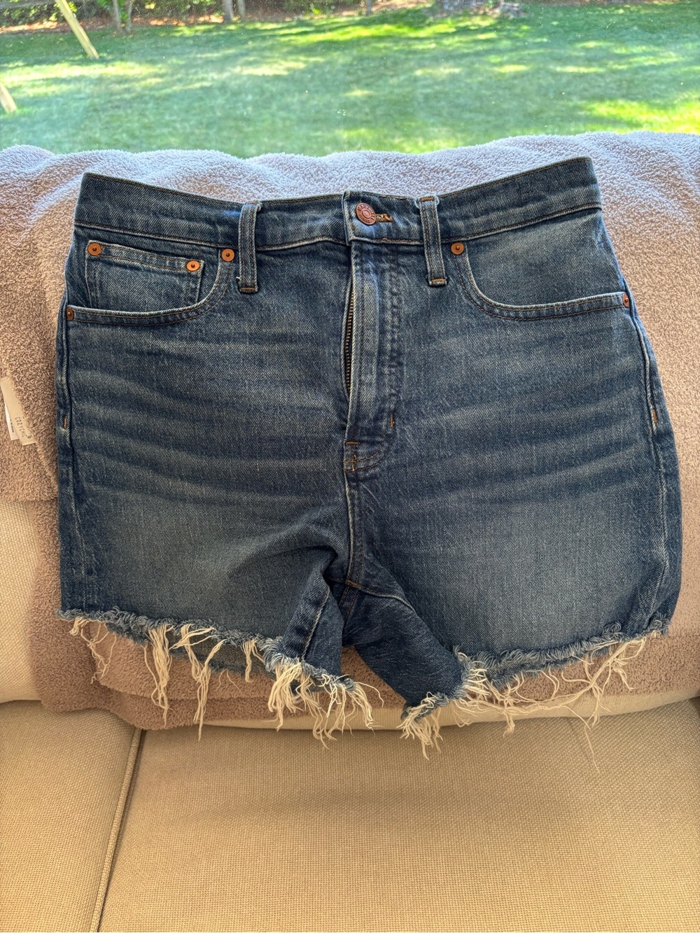 Madewell- the perfect mid-length jean shirt